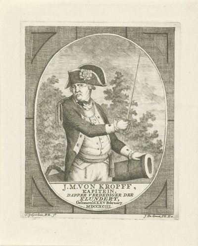 Portræt af Joachim Maurits von Kropff af Johannes Jelgerhuis