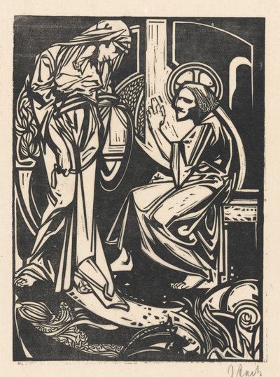 Kristus og den samaritanske kvinde af Johannes Josephus Aarts (signed by artist)