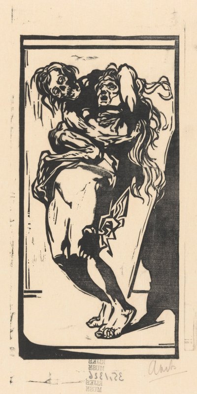 Døden og en kvinde af Johannes Josephus Aarts (signed by artist)