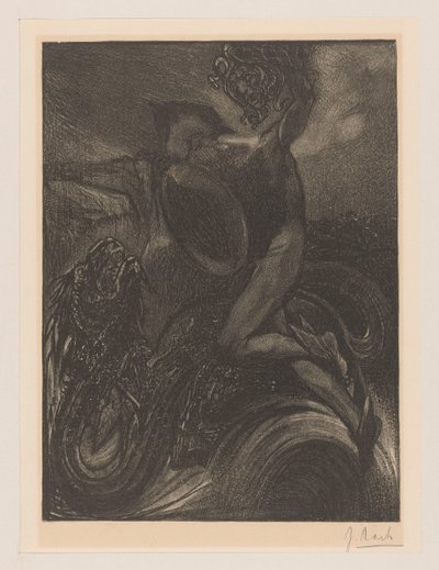 Perseus og havmonsteret af Johannes Josephus Aarts (signed by artist)