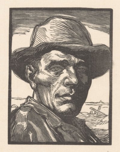Portræt af en ukendt mand af Johannes Josephus Aarts (signed by artist)