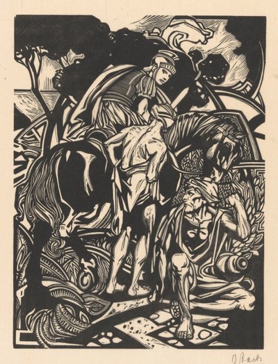 romersk rytter til hest af Johannes Josephus Aarts (signed by artist)