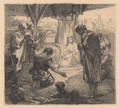 Tilbedelse af hyrderne af Johannes Josephus Aarts