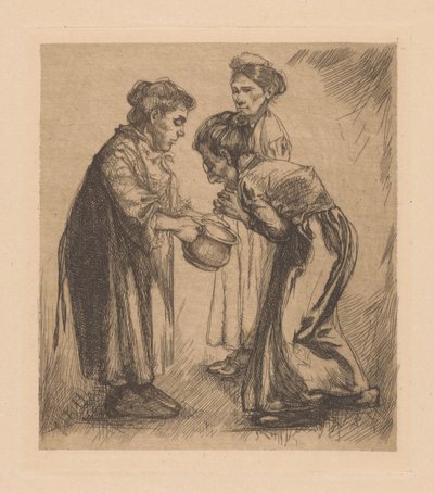 Tre kvinder med gryde af Johannes Josephus Aarts