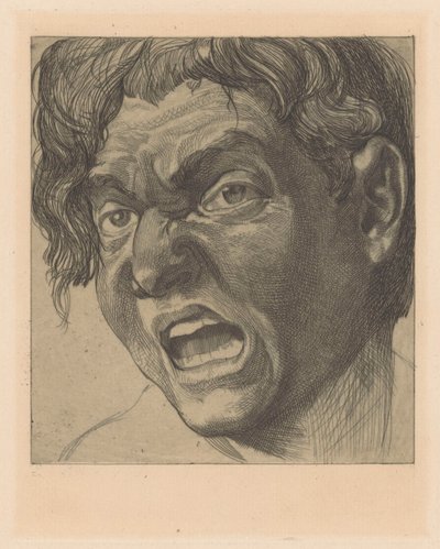 Gapende mand af Johannes Josephus Aarts
