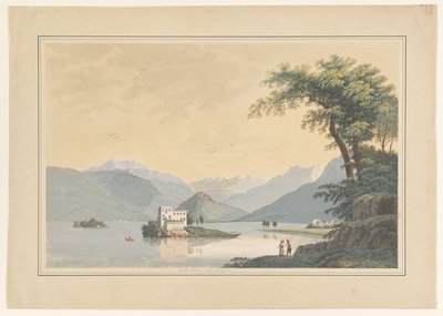 Udsigt over Isola Madre i Lago Maggiore af Johannes Josephus Aarts