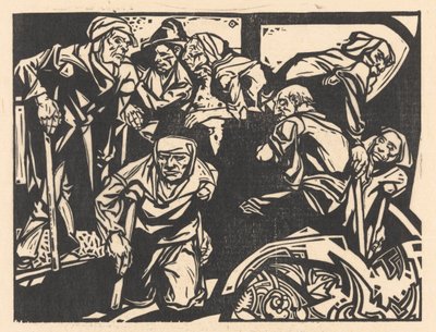 Mænd med krykker af Johannes Josephus Aarts