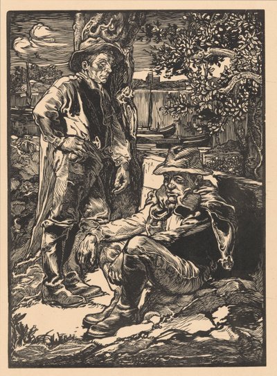 Hvilende polderarbejdere af Johannes Josephus Aarts