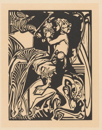 Satyr med klase vindruer af Johannes Josephus Aarts