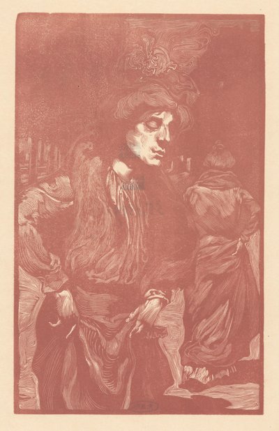 To kvinder går på gaden af Johannes Josephus Aarts