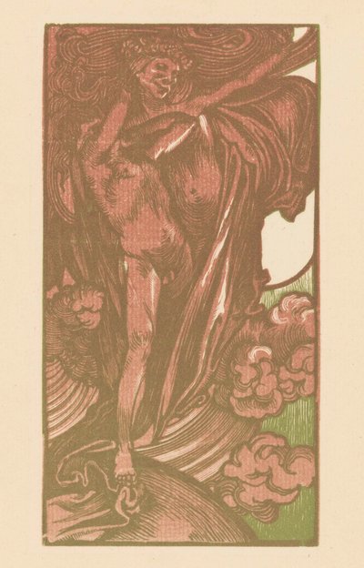 Kvinde og dreng i skyerne af Johannes Josephus Aarts