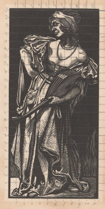 Kvinde med lut af Johannes Josephus Aarts
