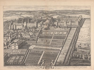 En udsigt til huset i Windsor, der tilhører hans nåde Charles Beauclerck af Johannes Kip