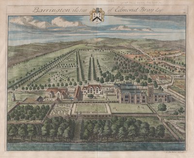Barrington, The Seat of Edmond Bray, Esq., [1712] genudgivet 1768. af Johannes Kip