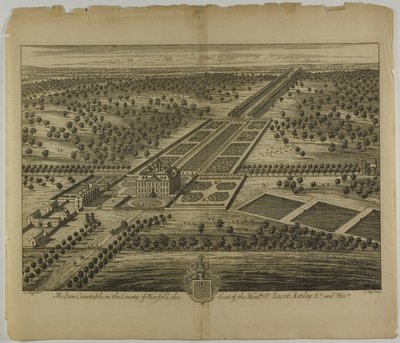 Melton Constable i County of Norfolk, plade 51 fra Britannia Illustrata af Johannes Kip