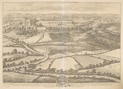 The Castle of Bolsover i Darbyshire: et af sæderne for den mest noble og mægtige prins John Holles hertug af Newcastle, markis og jarle af Clare, Baron Haughton, løjtnant i ye County of Nottingham og i ye Town and County of ye Town af Nottingham an af Johannes Kip