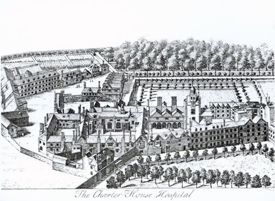 The Charterhouse Hospital, c.1720 af Johannes Kip