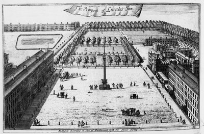 The Prospect of Lincolns Inn, 1720 af Johannes Kip