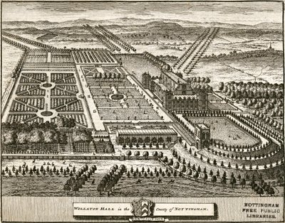 Wollaton Hall og Park Nottingham, Nottinghamshire, c1707 af Johannes Kip