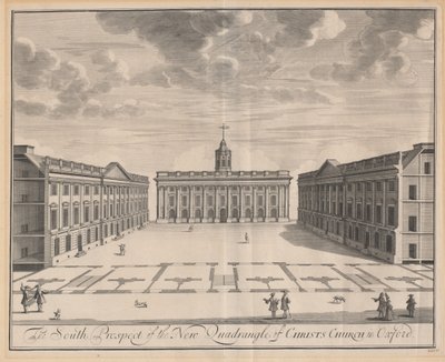 The South Prospect of the New Quadrangle of Christ Church i Oxford af Johannes Kip after Leendert Knijff