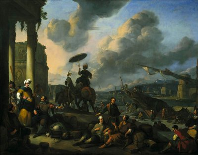 Havn ved Middelhavet af Johannes Lingelbach