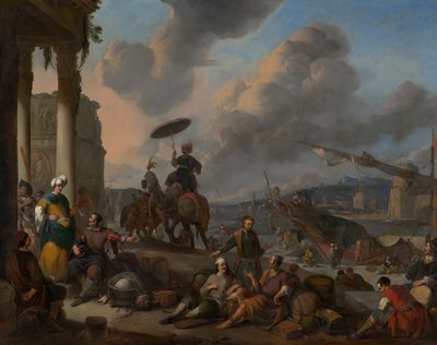 Havn ved Middelhavet af Johannes Lingelbach