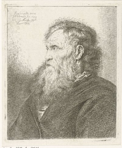 Gammel mand med skæg af Johannes Mock