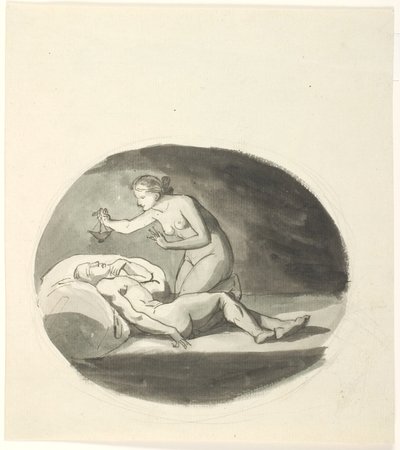 Psyche og den sovende Amor af Johannes Senn