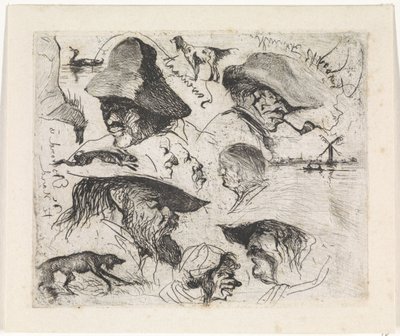 Studieark af Johannes Tavenraat
