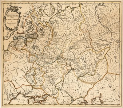 1760-kort over Rusland af Johannes Treskot af Johannes Treskot