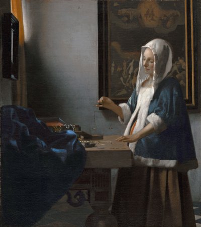 Kvinde holder en balance af Johannes Vermeer