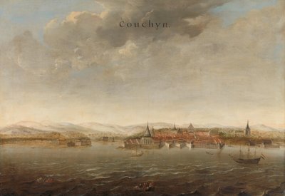 Udsigt over Cochin på Malabar-kysten i Indien Udsigt over Cochin på Malabars kyst i Indien Couchyn (titel på objekt) af Johannes Vinckboons (attributed to)