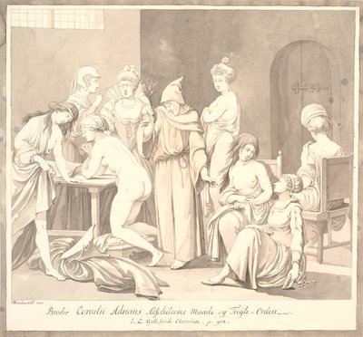 "Broder Cornelius Adrians Absolutions Maade og Tugte=Orden. / J.L. Gottefriidi Chronica. s. 908." af Johannes Wiedewelt