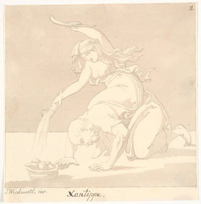 "Xantippe" af Johannes Wiedewelt