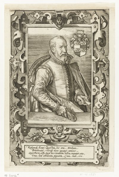 Portræt af Jan van Brouckhoven, steward af Rheinland af Johannes Wierix (attributed to)