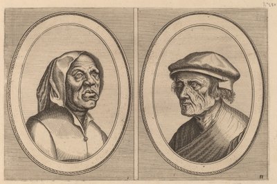 "Baef Schol-becx" og "Spruyt Vroegh-beverven" af Johannes and Lucas van Doetechum after Pieter Bruegel the Elder