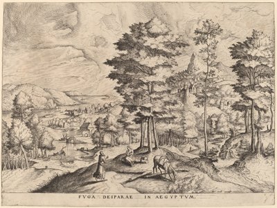 Flugten til Egypten af Johannes and Lucas van Doetechum after Pieter Bruegel the Elder