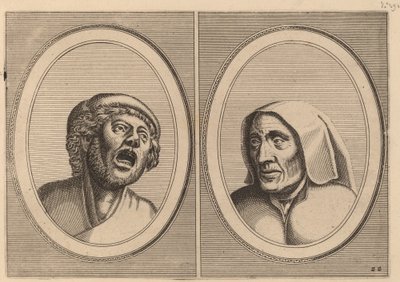 "Hansje Singh in Veldt" og "Blaeuwe Aecht" af Johannes and Lucas van Doetechum after Pieter Bruegel the Elder