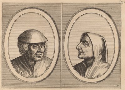 "Kees Geldt-sack" og "Kaarighe Truy" af Johannes and Lucas van Doetechum after Pieter Bruegel the Elder