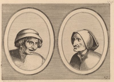 "Keesje Licht-hart" og "Verblinde Swaen" af Johannes and Lucas van Doetechum after Pieter Bruegel the Elder
