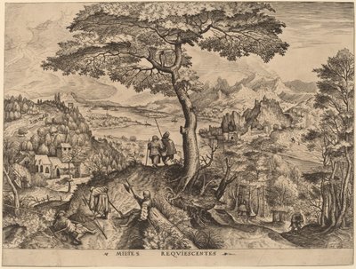Soldater i hvile af Johannes and Lucas van Doetechum after Pieter Bruegel the Elder