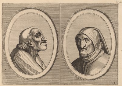 "Pater Muylaert" og "Mater Bille-bloots" af Johannes and Lucas van Doetechum after Pieter Bruegel the Elder