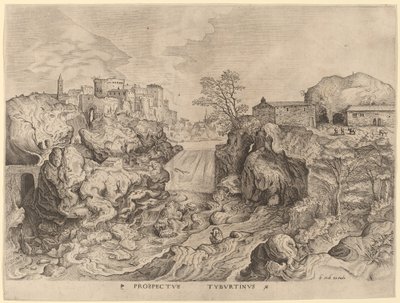 Prospectus Tyburtinus (Udsigt over Tiberen) af Johannes and Lucas van Doetechum after Pieter Bruegel the Elder