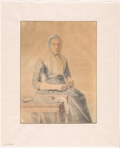 Portræt af Catherine van Eck af Johannes de Koning (signed by artist)