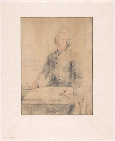 Portræt af Pieter Pickée af Johannes de Koning (signed by artist)