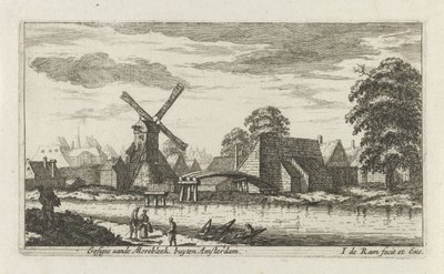 Udsigt over Morebleek uden for Amsterdam Gesigie aan de Morebleek uden for Amsterdam (titel på objekt) af Johannes de Ram
