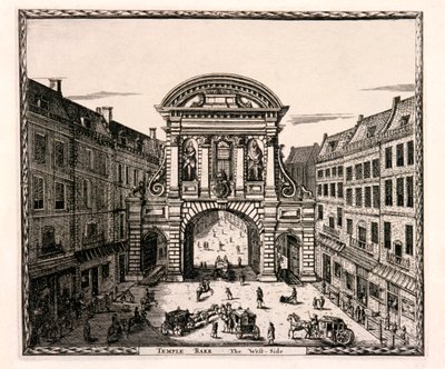 Temple Bar, London, c1700 af Johannes de Ram