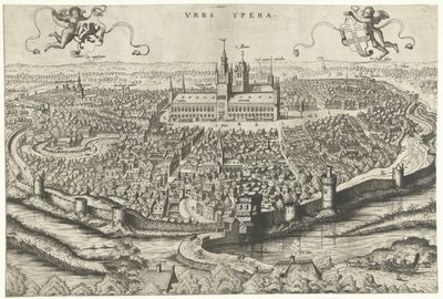 Udsigt over Ypres af Johannes of Lucas van Doetechum