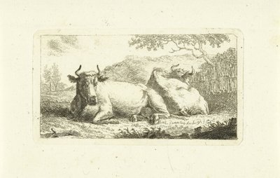 To liggende køer af Johannes van Cuylenburgh