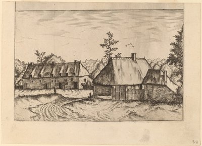 Gård og Husrække af Johannes van Doetechum, the Elder and Lucas